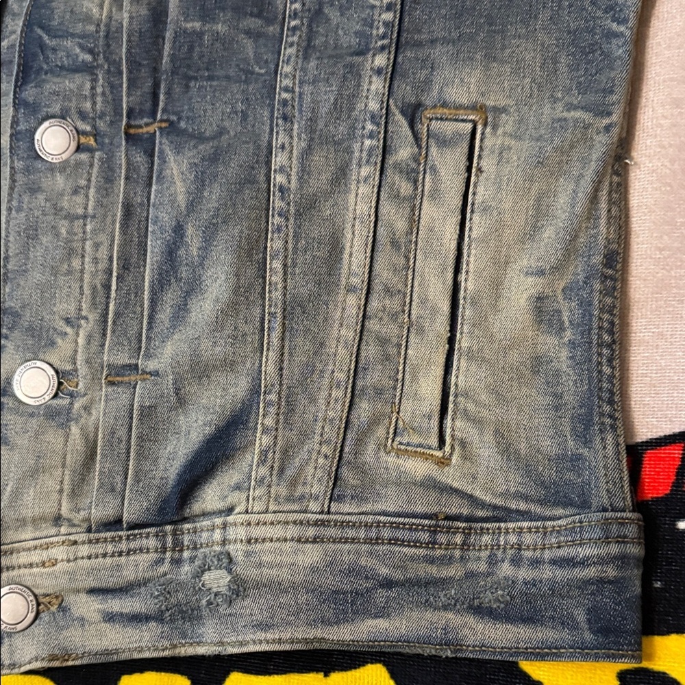 OXYD Premium Denim Men's Distressed Denim Jacket, Size Small - Picture 10 of 16